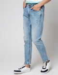 Nevada Slim Fit Half Side Celana Denim Pria