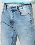 Nevada Slim Fit Half Side Celana Denim Pria