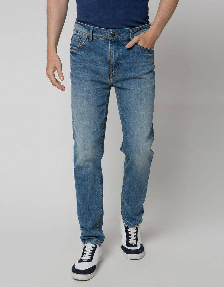 Nevada Denim Long Pants Slim Fit Small Ripped