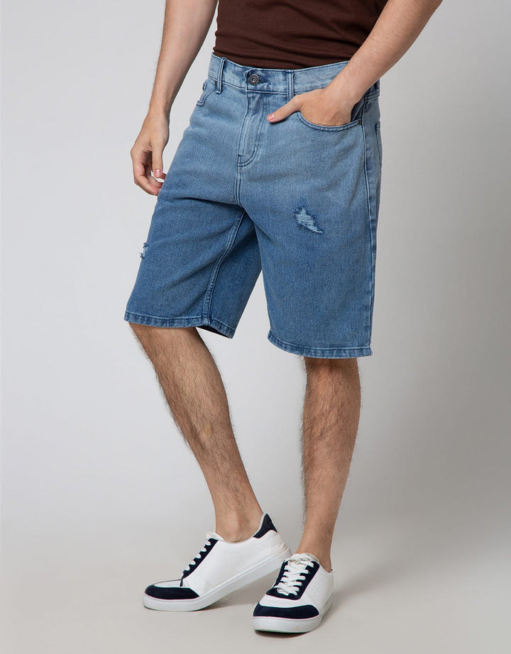Nevada Denim Short Pants Ripped
