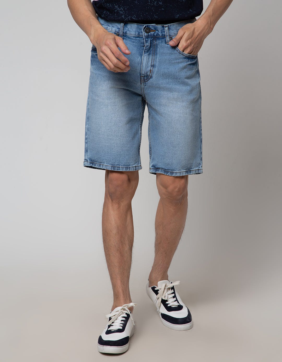 Nevada Denim Short Pants Basic Whisk And Spray