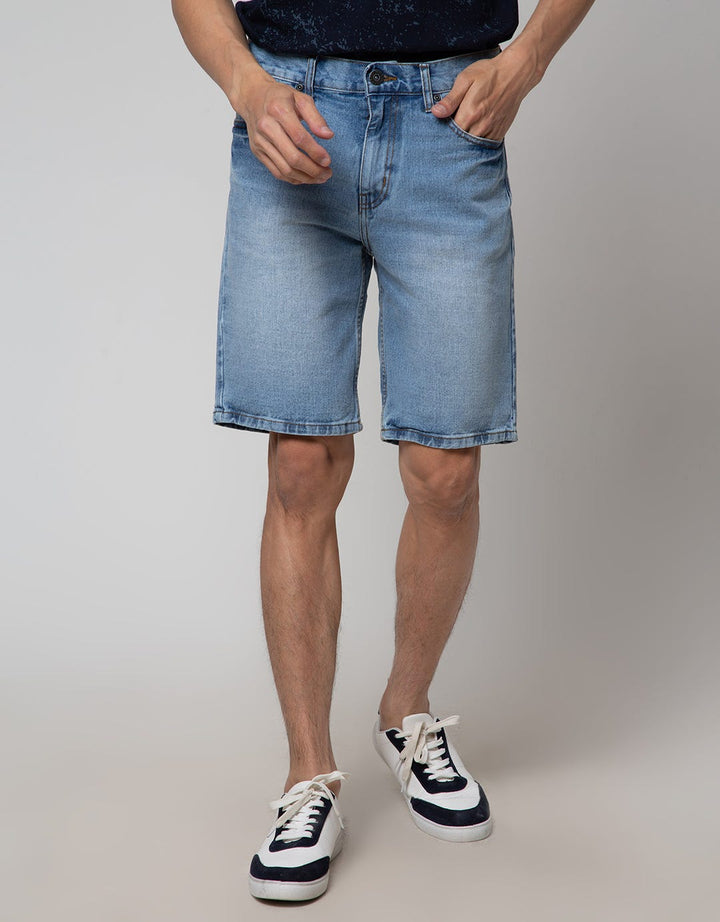 Nevada Denim Short Pants Basic Whisk And Spray