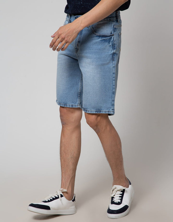 Nevada Denim Short Pants Basic Whisk And Spray
