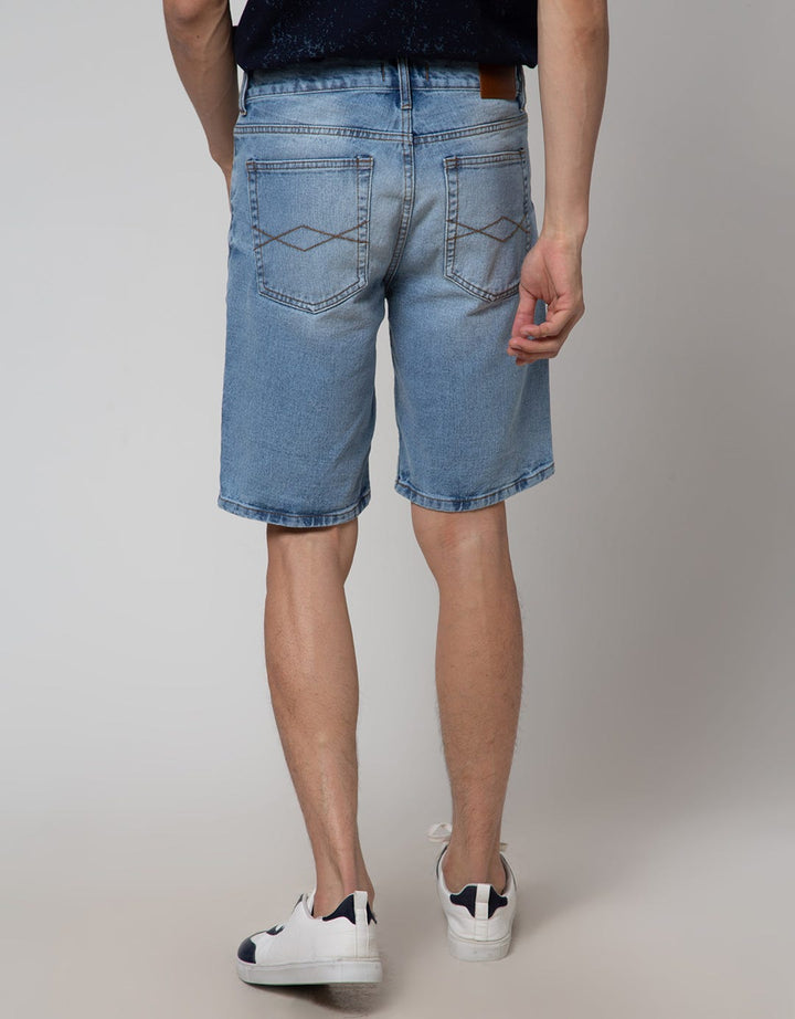 Nevada Denim Short Pants Basic Whisk And Spray