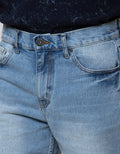 Nevada Denim Short Pants Basic Whisk And Spray
