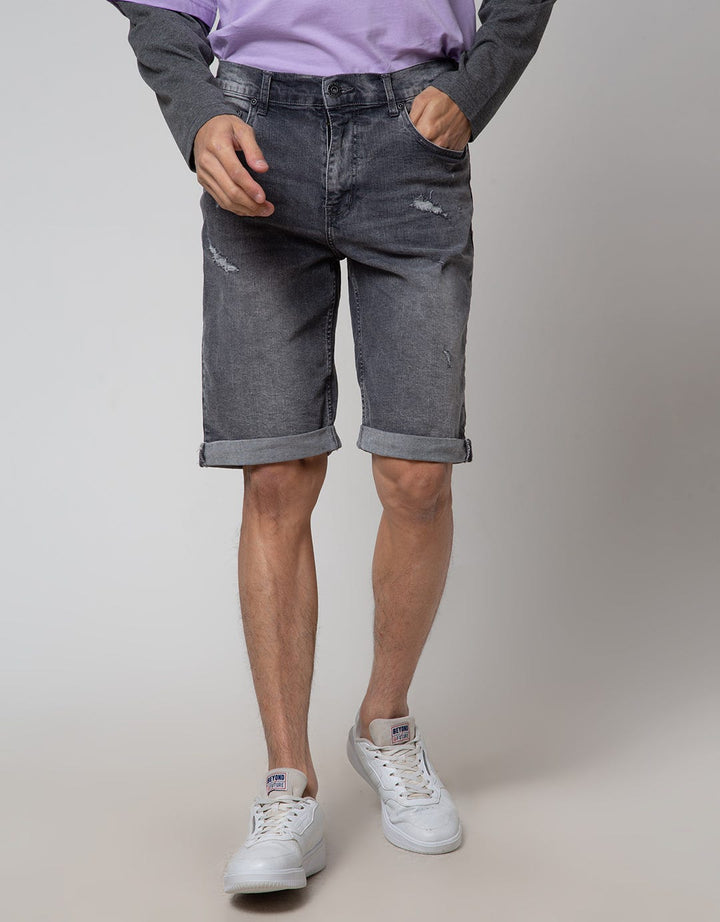 Nevada Damaged Alga Celana Denim Pendek Pria