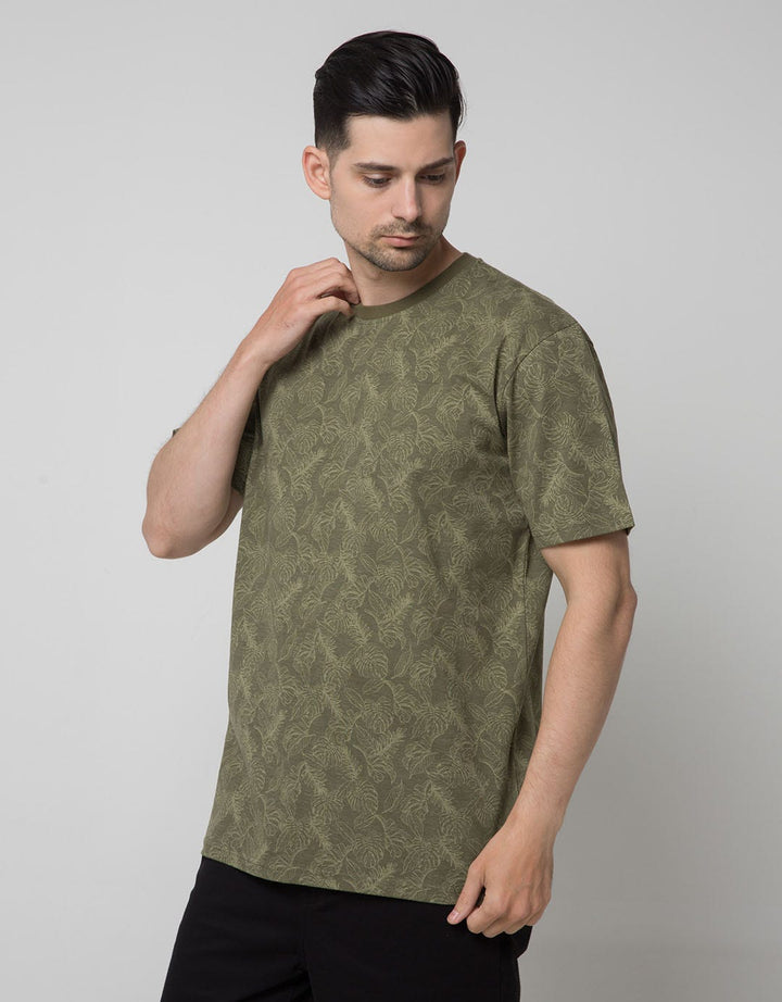 Cole Allover Leaves Men's Casual T-Shirt
