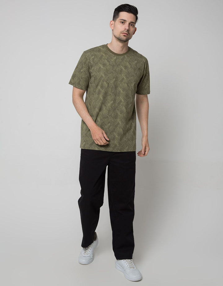 Cole Allover Leaves Men's Casual T-Shirt