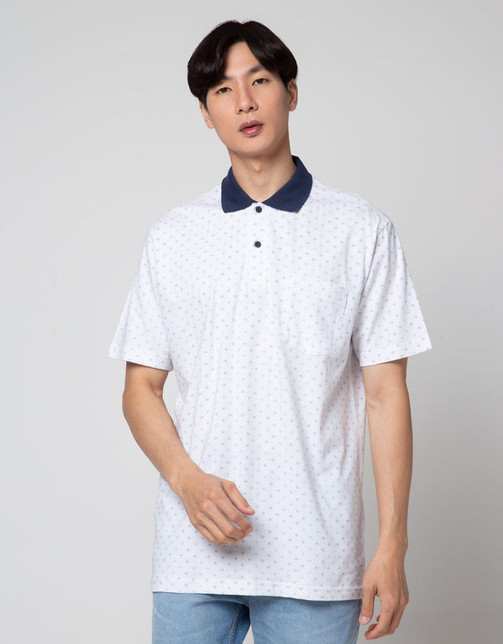 Cole Short Sleeve Polo Shirt With Mini Print Distance Dots