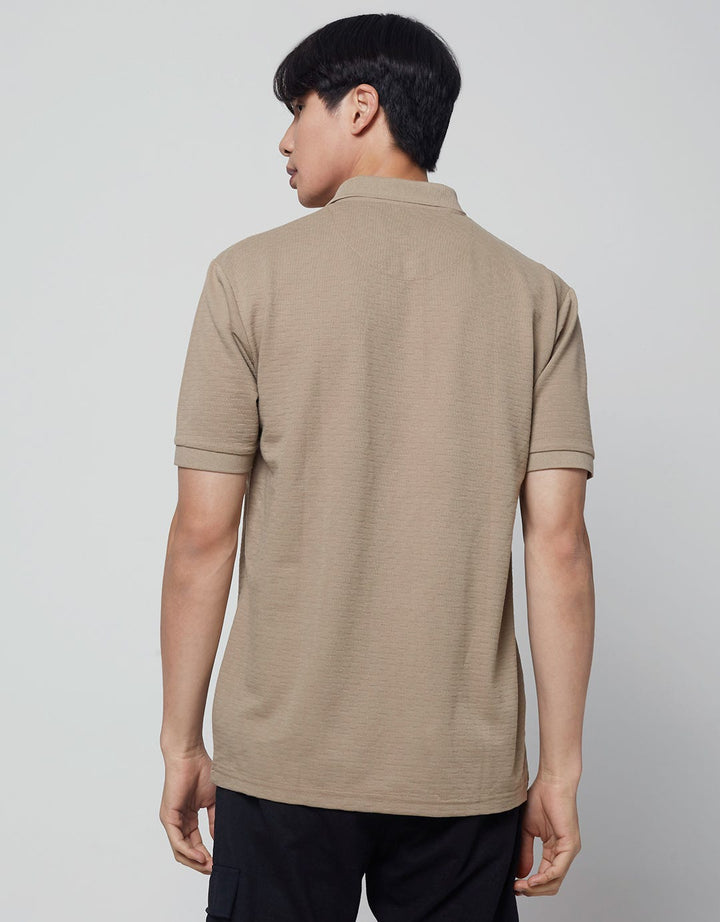 Cole Short Sleeve Polo Shirt Jaquard