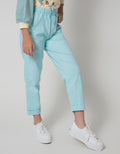 Nevada Long Pants Woven Twill Elastic Waistband Ribbon