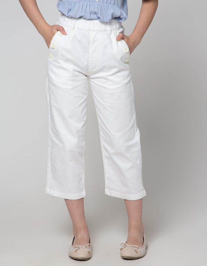Nevada Long Pants Woven Kulot Stitching Bahan Twill Tebal