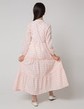 Nevada Tiered Gingham Maxi Dress Anak Perempuan