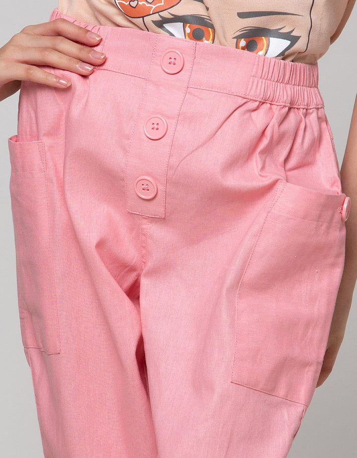 Nevada Button Fly Celana Jogger Anak Perempuan