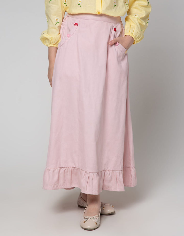 Nevada Frill Button Rok Anak Perempuan