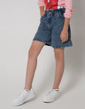 Nevada Acid Wash Celana Denim Pendek Anak Perempuan