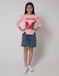 Nevada Acid Wash Celana Denim Pendek Anak Perempuan