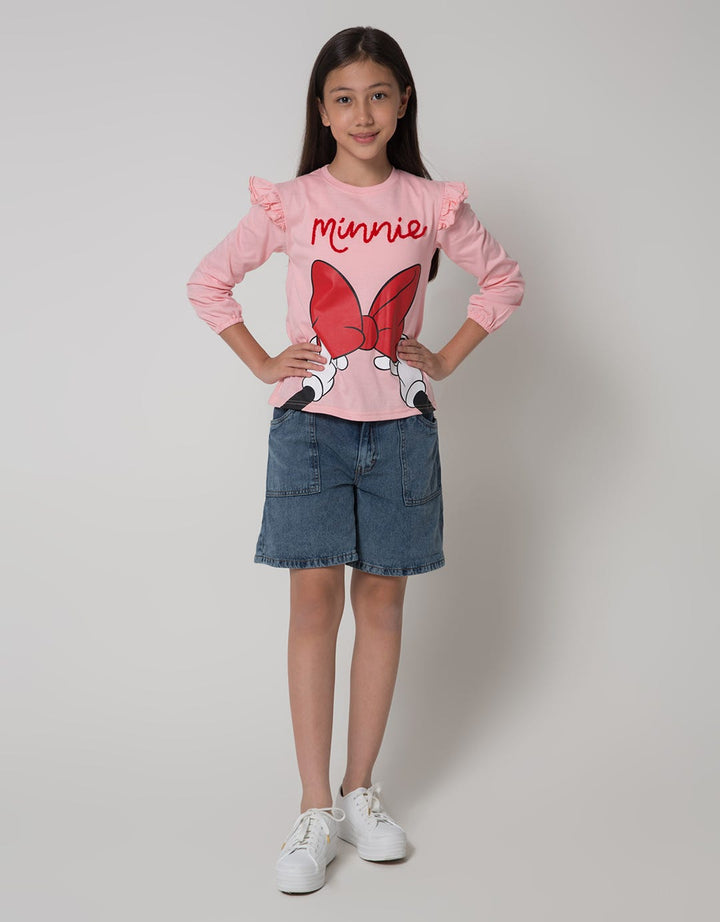 Nevada Acid Wash Celana Denim Pendek Anak Perempuan