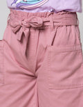Nevada Short Pants Bermuda Twill Paperbag Waist With Bow