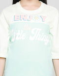 Nevada Cut Sewn Enjoy Print Girls T-Shirt