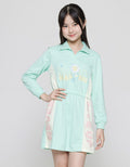 Nevada Long Sleeve Midi Dress Cut N Sewn Sunflowers Drawstring Waist