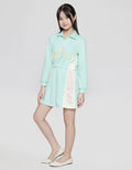 Nevada Long Sleeve Midi Dress Cut N Sewn Sunflowers Drawstring Waist