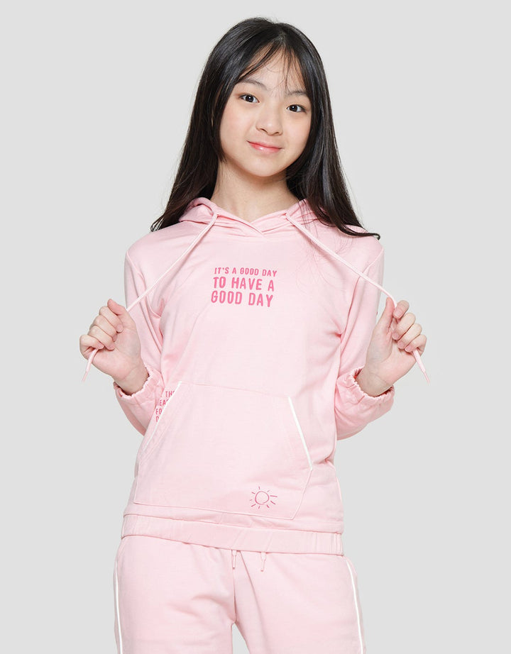 Nevada Print Words Kangaroo Pocket Sweater Hoodie Girls