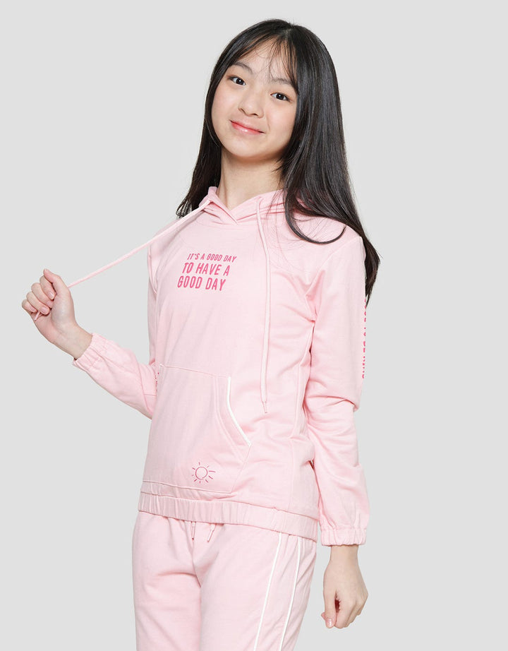Nevada Print Words Kangaroo Pocket Sweater Hoodie Girls