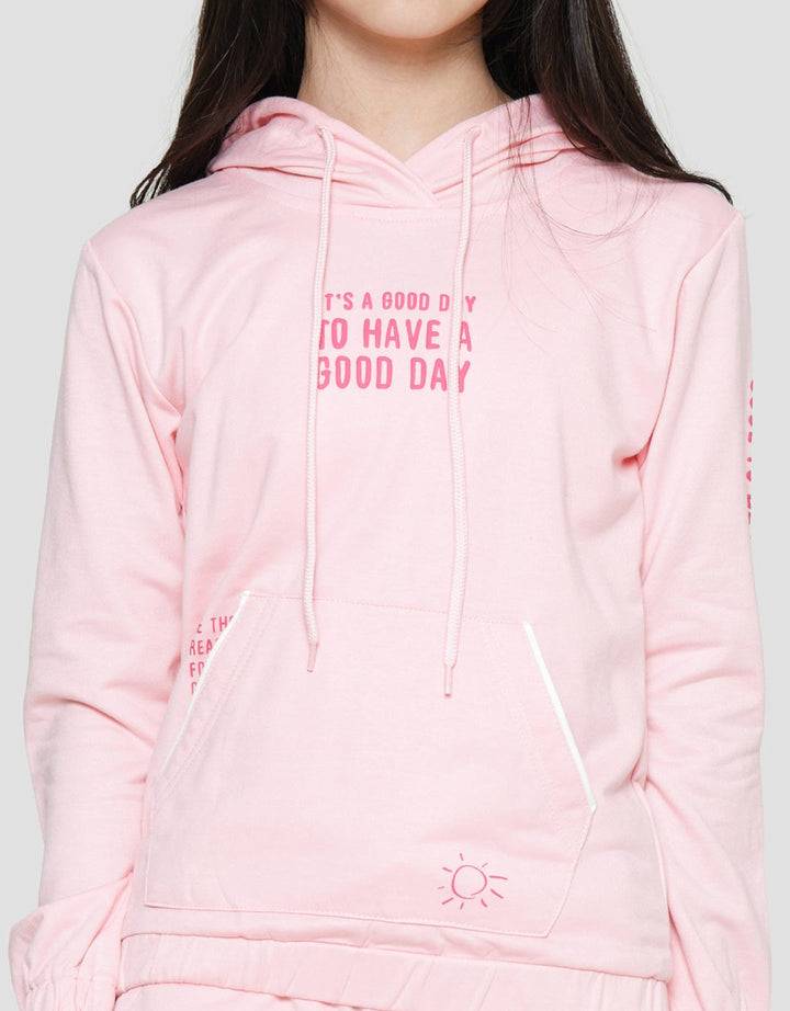 Nevada Print Words Kangaroo Pocket Sweater Hoodie Girls