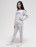 Nevada Jogger Knit Pipping Embro Patch Love