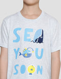 Little M Sea You Soon Boys Short Sleeve T-Shirt Application