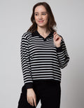 Nevada Sweatshirt Polo Neck Textured Fabric