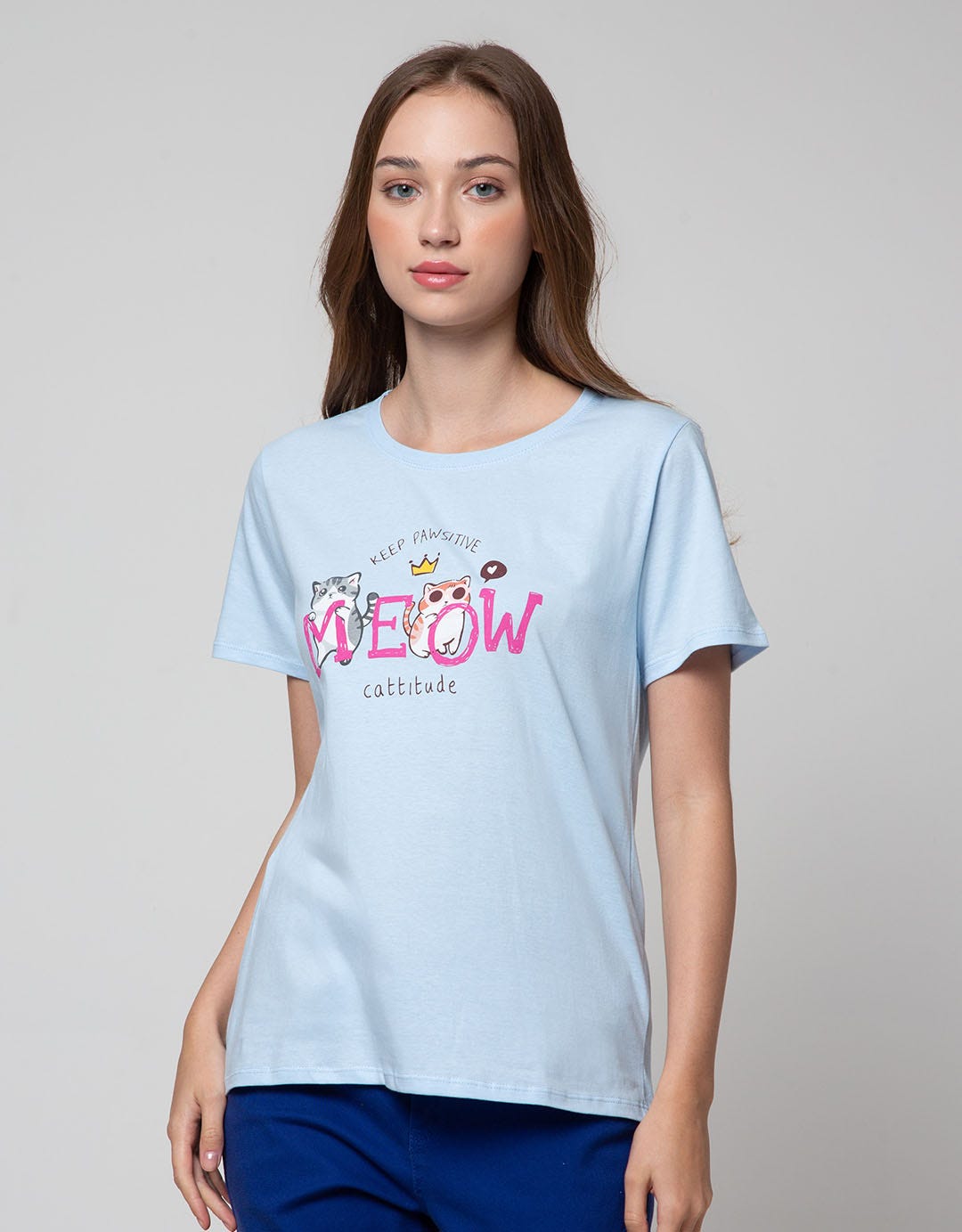 Nevada Short Sleeve T-Shirt Keep Pawsitive Cattitude