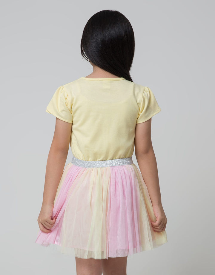 Little M Short Sleeve Midi Dress Bunny Aplikasi Pita