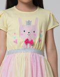 Little M Short Sleeve Midi Dress Bunny Aplikasi Pita