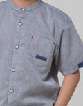Little M Short Sleeve Shirt Seasonal Pattern