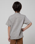 Little M Detail Pattern Boys Shirt
