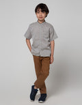 Little M Detail Pattern Boys Shirt