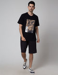 Nevada Short Pants Rib Bottom Print Abstract