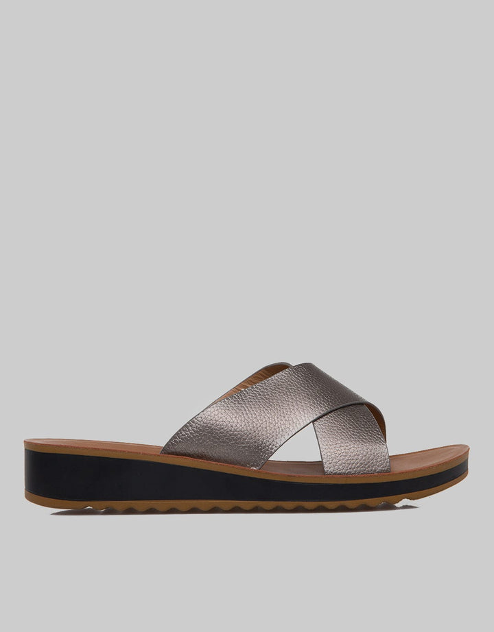 Connexion Slipper Sandals Women Shining Cross Strap