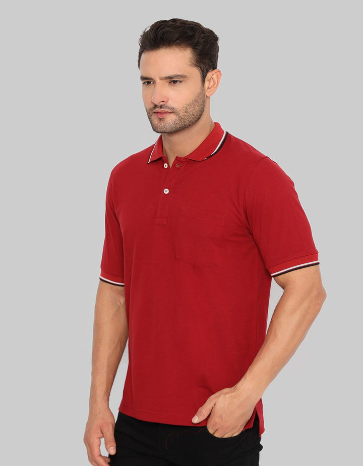 Izzue Casual Wangky Lacoste Collar Stripe Putih Hitam