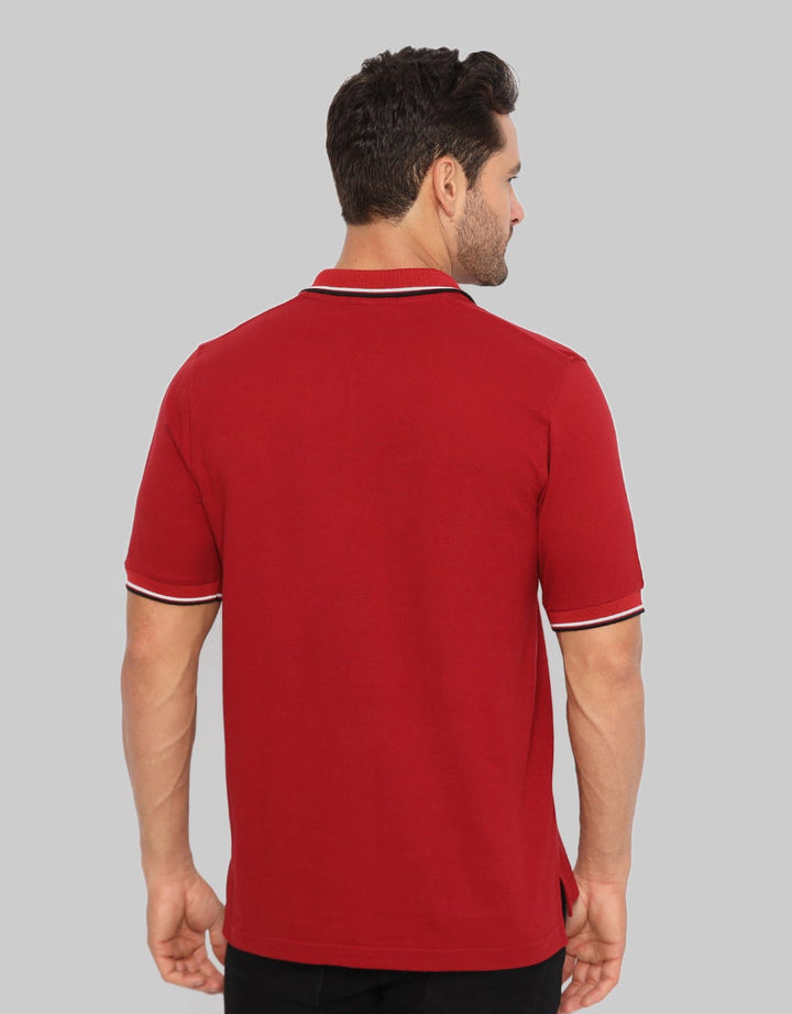 Izzue Casual Wangky Lacoste Collar Stripe Putih Hitam