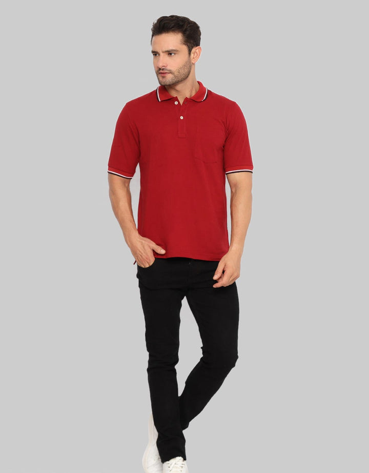 Izzue Casual Wangky Lacoste Collar Stripe Putih Hitam