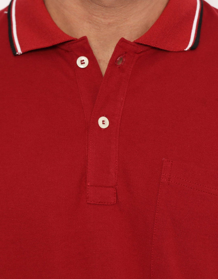 Izzue Casual Wangky Lacoste Collar Stripe Putih Hitam