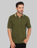 Izzue Casual Wangky Lacoste Collar Stripe Putih Kuning