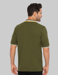Izzue Casual Wangky Lacoste Collar Stripe Putih Kuning