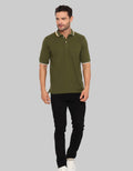 Izzue Casual Wangky Lacoste Collar Stripe Putih Kuning