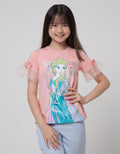 Disney Short Sleeve T-Shirt Terry Lengan Tulle Frozen Find
