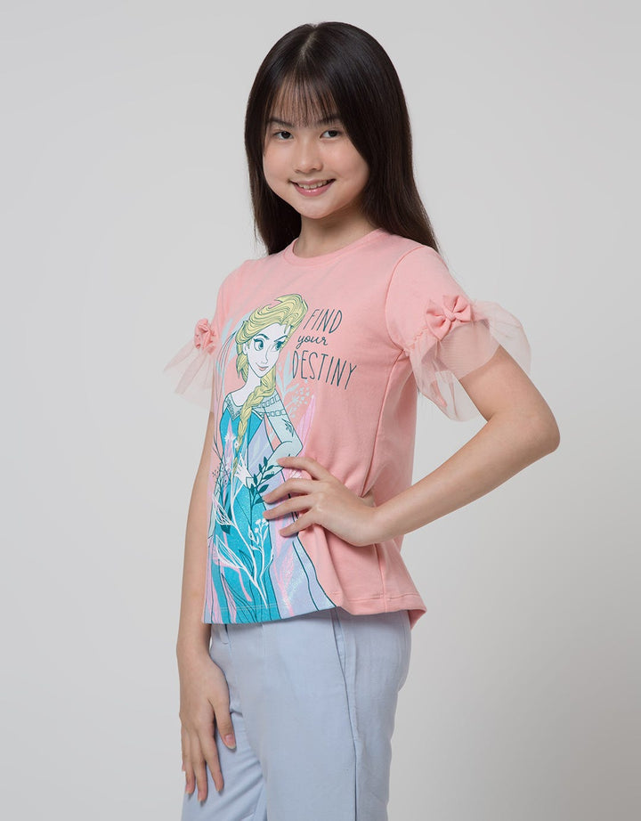 Disney Short Sleeve T-Shirt Terry Lengan Tulle Frozen Find