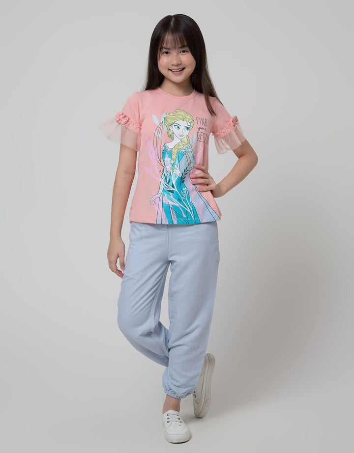 Disney Short Sleeve T-Shirt Terry Lengan Tulle Frozen Find